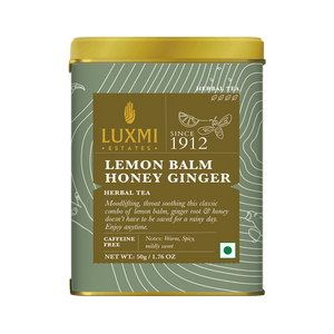 Lemon Balm Honey Ginger | 50 gm | Organic Herbal Tea - Luxmi Estates