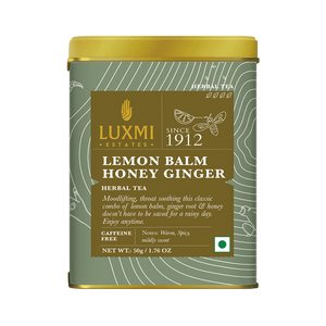 Lemon Balm Honey Ginger | 50 gm | Organic Herbal Tea PACK OF 3 - Luxmi Estates USA