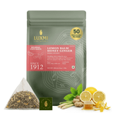 Lemon Balm Honey Ginger | 50 Tea Bags | Organic Herbal Tea - Luxmi Estates USA