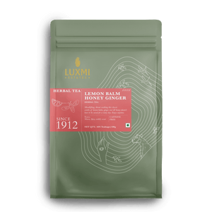 Lemon Balm Honey Ginger | 50 Tea Bags | Organic Herbal Tea PACK OF 2 - Luxmi Estates USA