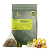 Lemon Ginger Root | 50 Tea Bags | Organic Herbal Tea - Luxmi Estates USA