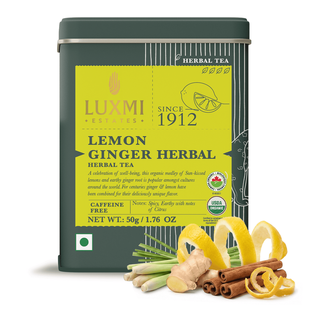 Lemon Ginger Root | 50gm | Organic Herbal Tea - Luxmi Estates USA