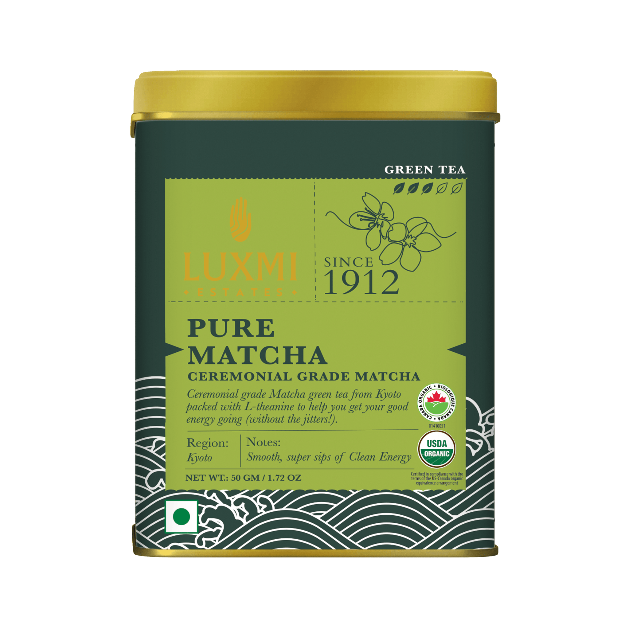 Matcha Tea | 50gm | Matcha Powder Organic Green Tea - Luxmi Estates