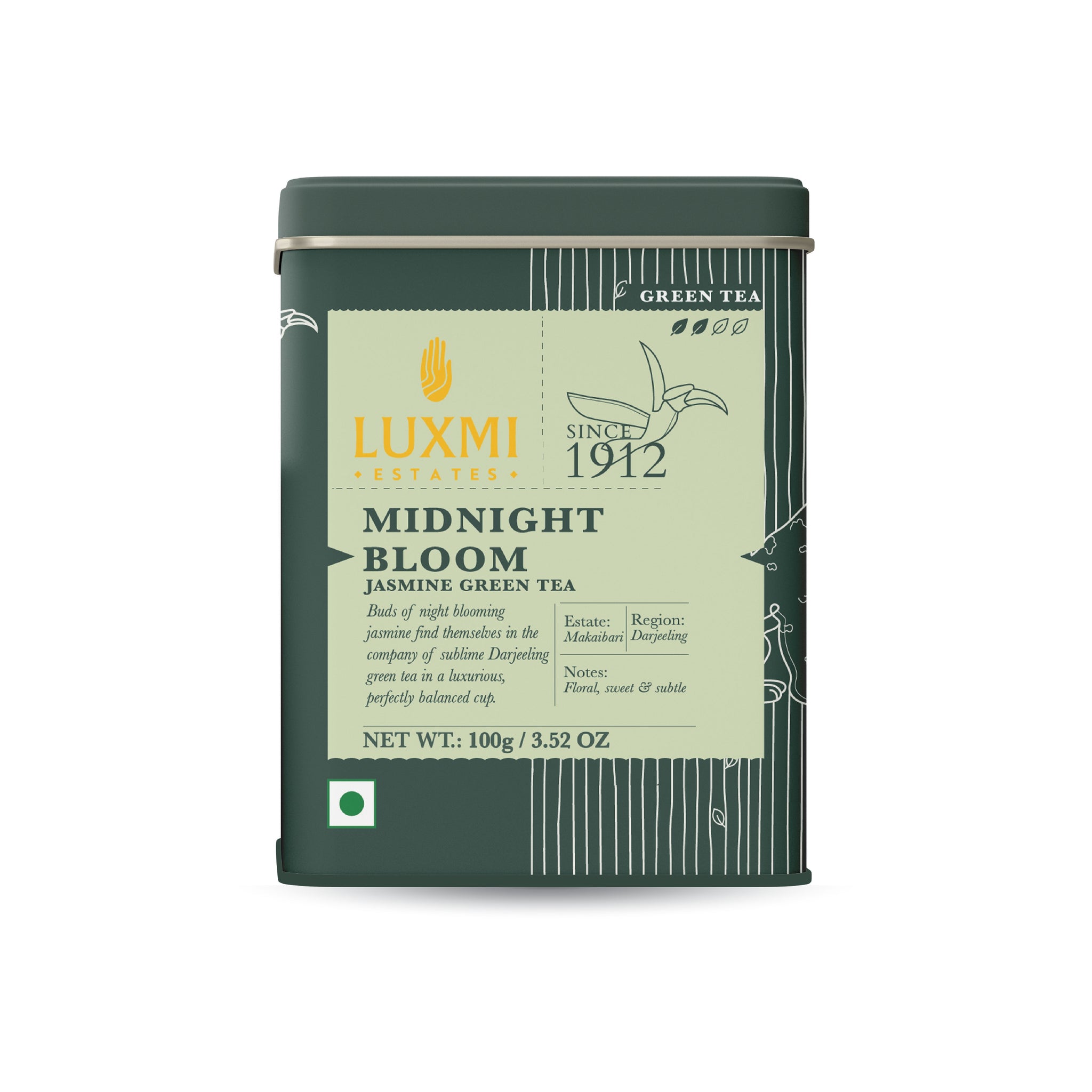 Midnight Bloom | 100gm | Organic Green Tea - Luxmi Estates USA