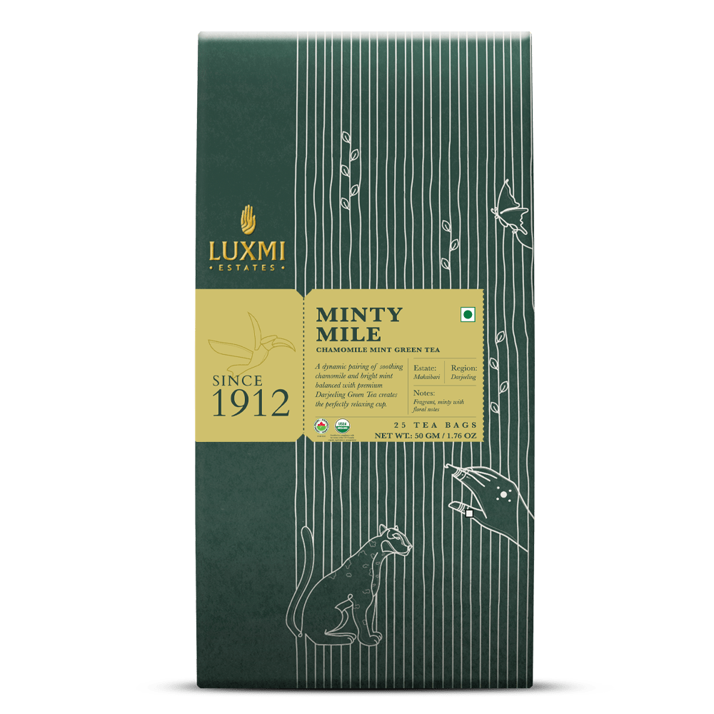 Minty Mile | 25 Tea Bags | Organic Green Tea - Luxmi Estates