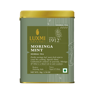 Moringa Mint | 50 gm | Organic Herbal Tea - Luxmi Estates