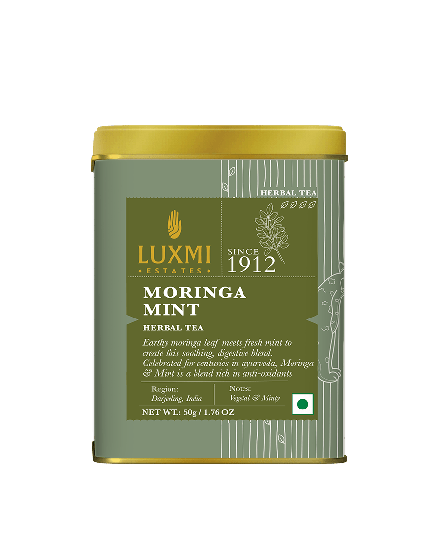 Moringa Mint | 50 gm | Organic Herbal Tea - Luxmi Estates