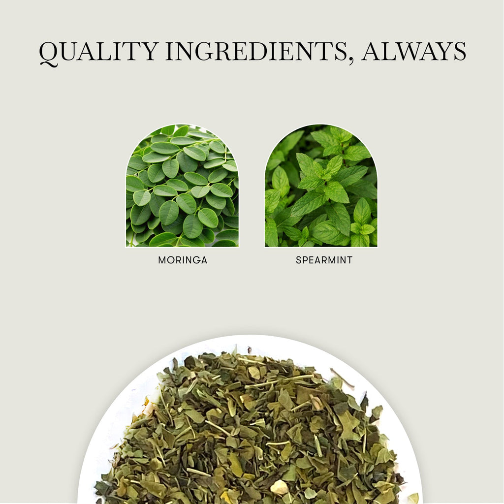 Moringa Mint | 50 gm | Organic Herbal Tea - Luxmi Estates USA