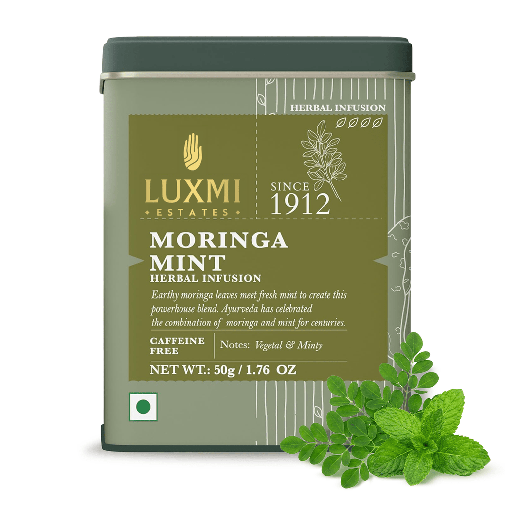 Moringa Mint | 50 gm | Organic Herbal Tea - Luxmi Estates USA