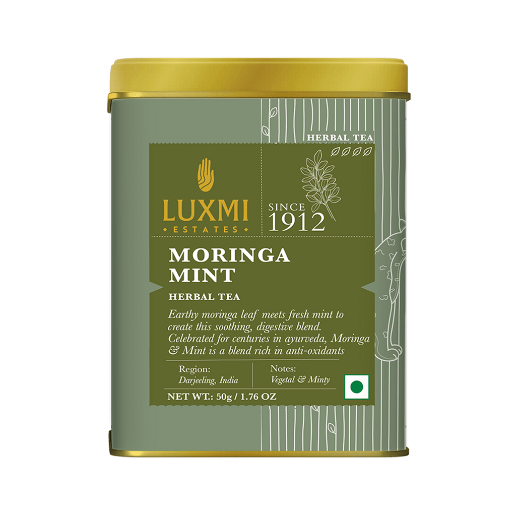 Moringa Mint | 50 gm | Organic Herbal Tea PACK OF 2 - Luxmi Estates USA