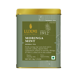 Moringa Mint | 50 gm | Organic Herbal Tea PACK OF 2 - Luxmi Estates USA