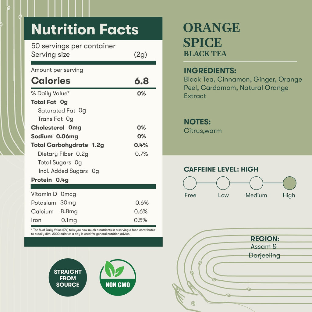 Orange Spice | 100 gm | Black Tea - Luxmi Estates USA