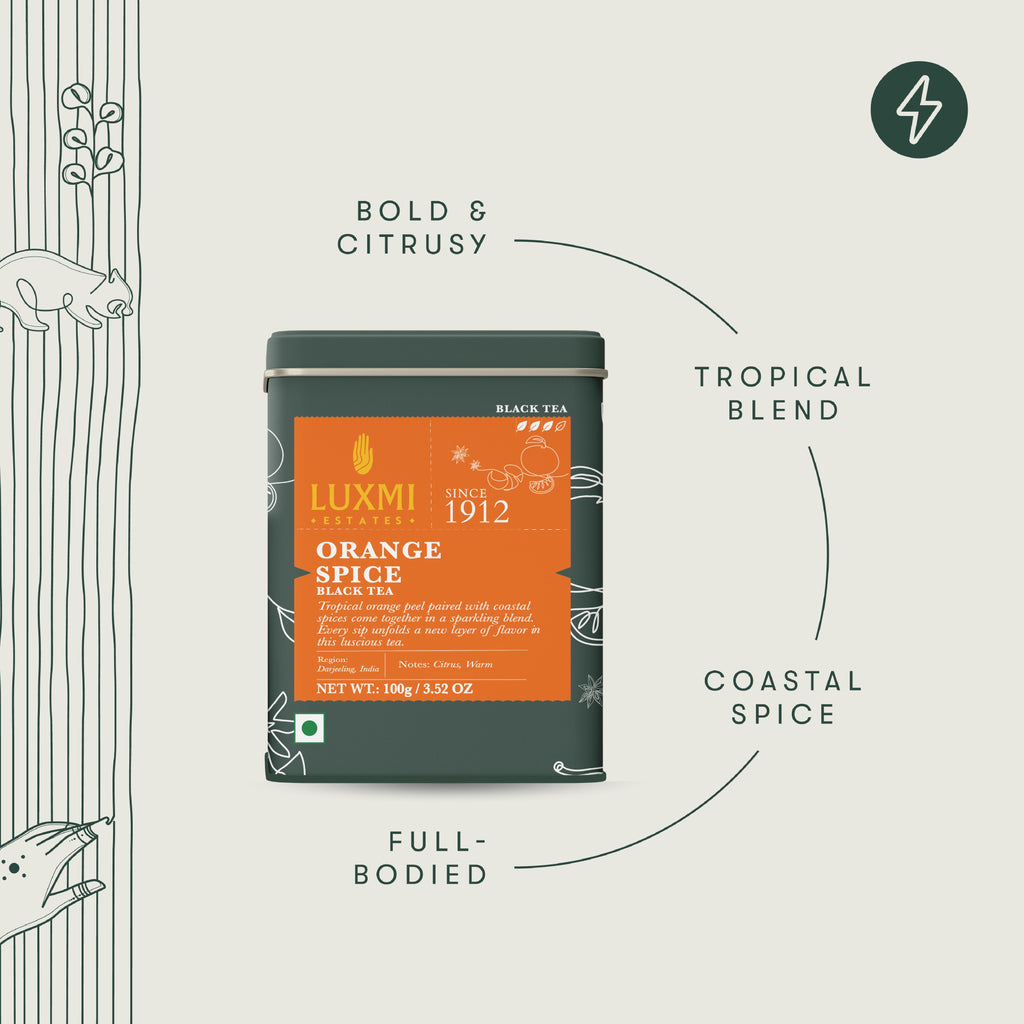 Orange Spice | 100 gm | Black Tea - Luxmi Estates USA