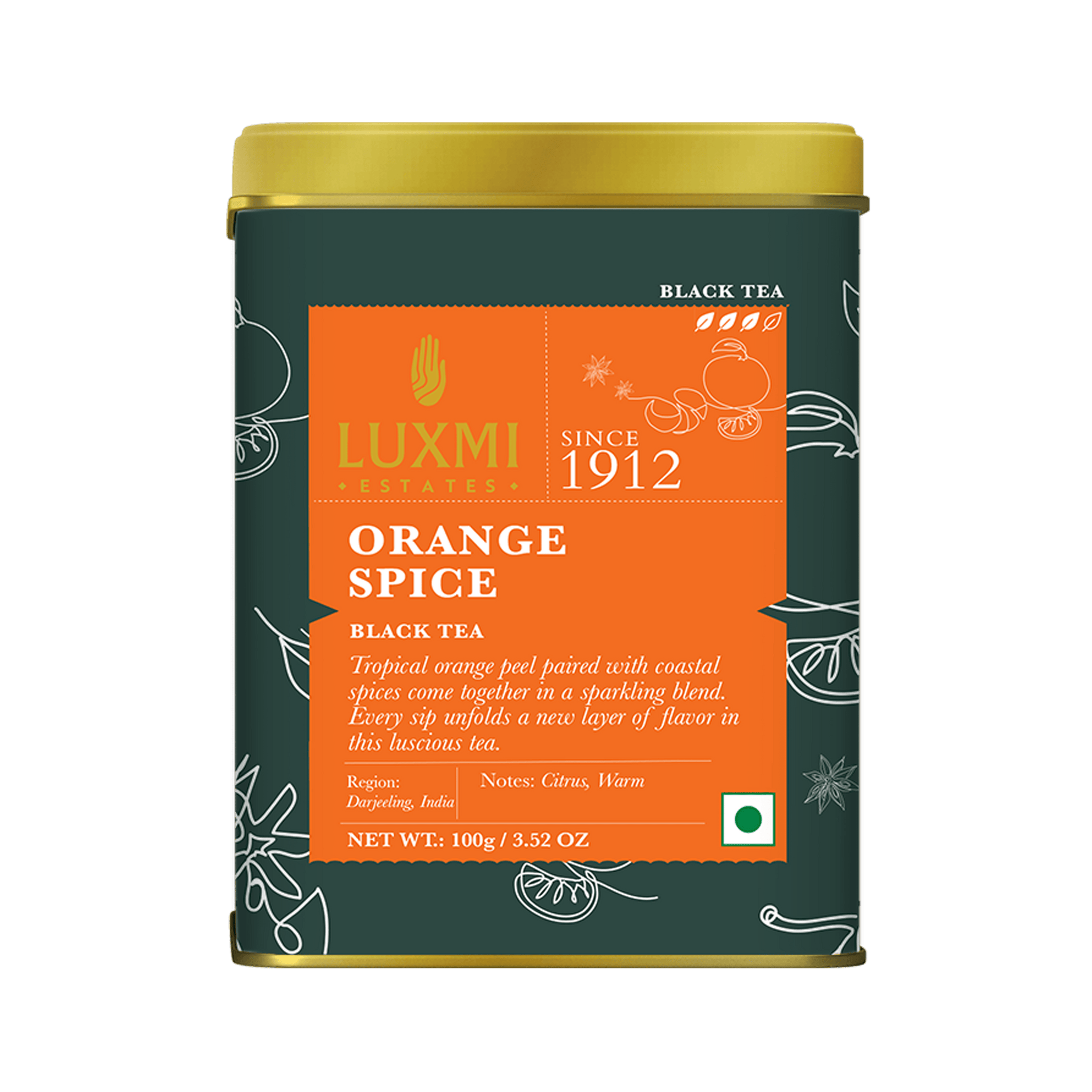 Orange Spice | 100 gm | Black Tea - Luxmi Estates