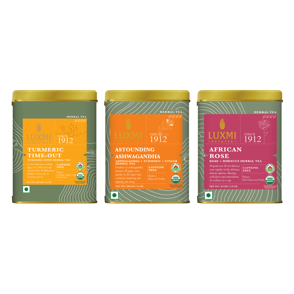Organic Herbal Tea Collection Loose Leaf - Luxmi Estates USA
