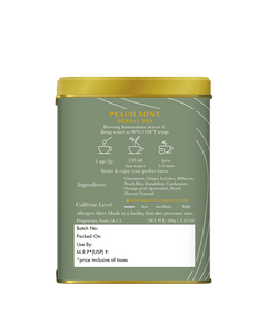 Peach Mint | 100 gm | Organic Herbal Tea - Luxmi Estates