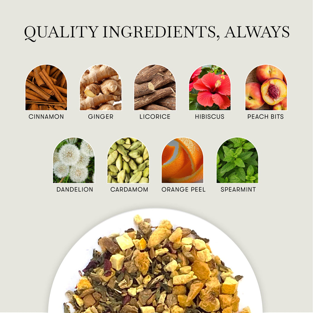 Peach Mint | 100 gm | Organic Herbal Tea - Luxmi Estates USA