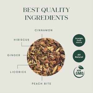 Peach Mint | 100 gm | Organic Herbal Tea - Luxmi Estates USA