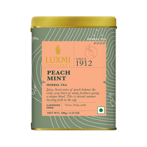 Peach Mint | 100 gm | Organic Herbal Tea PACK OF 2 - Luxmi Estates USA