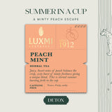 Peach Mint Tea | 25 Teabags | Herbal Tea - Luxmi Estates USA