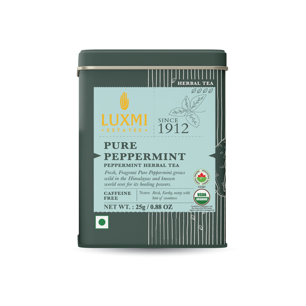 Pure Peppermint | 25gm | Organic Herbal Tea - Luxmi Estates USA