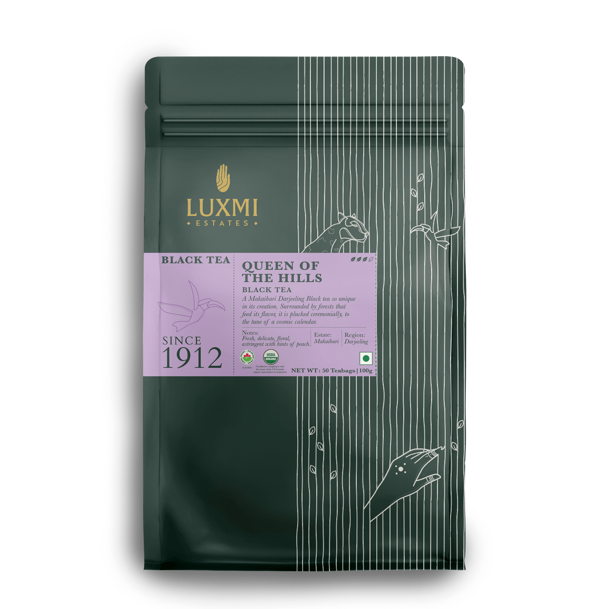 Queen of the Hills | 50 Tea Bags | Queens Blend Black Tea - Luxmi Estates