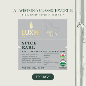 Spice Earl | 100gm | Organic Black Tea - Luxmi Estates