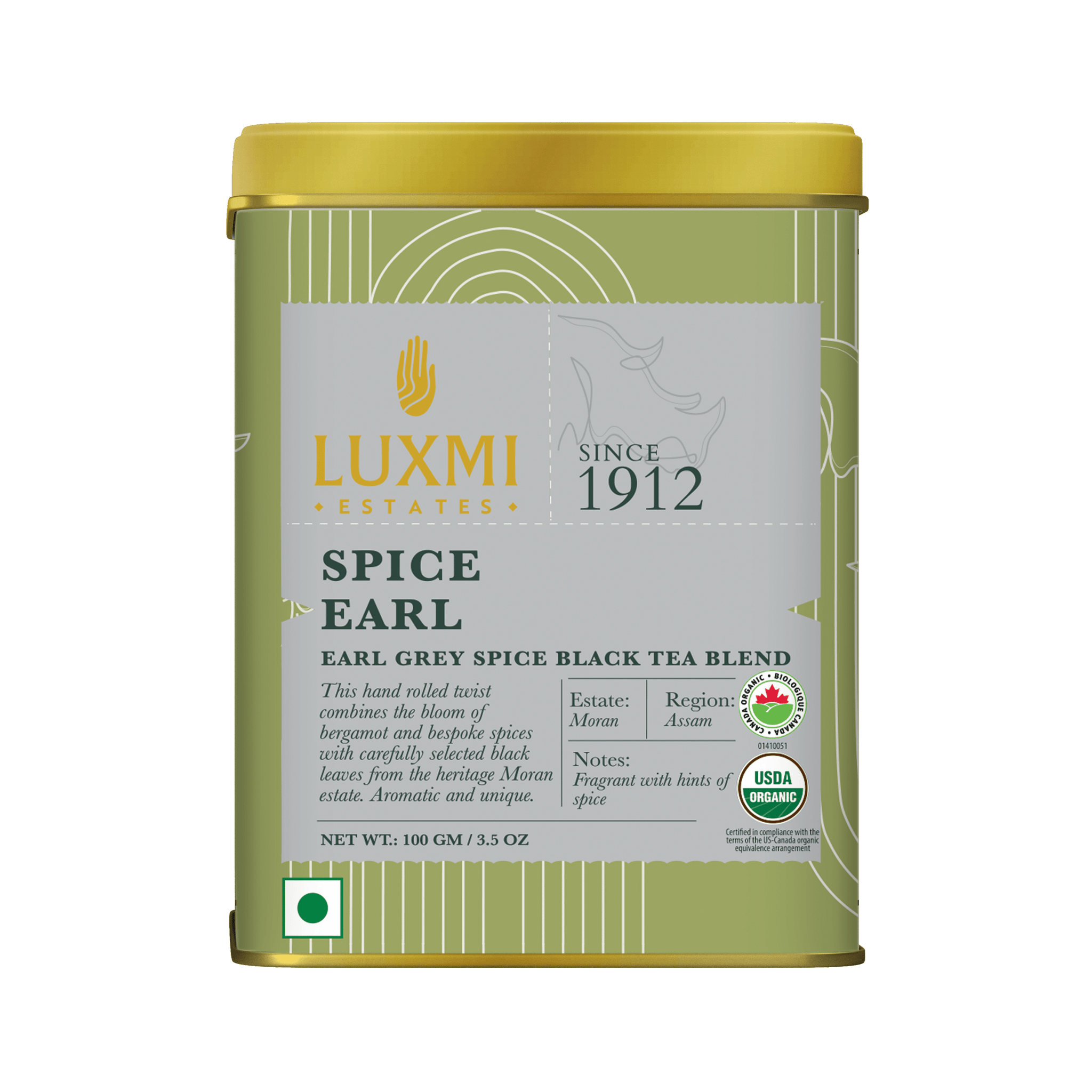 Spice Earl | 100gm | Organic Black Tea - Luxmi Estates