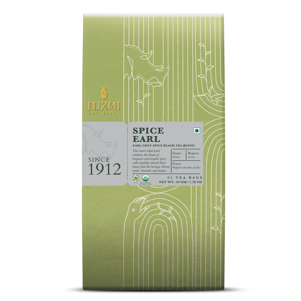 Spice Earl | 25 Tea Bags | Organic Black Tea PACK OF 2 - Luxmi Estates USA