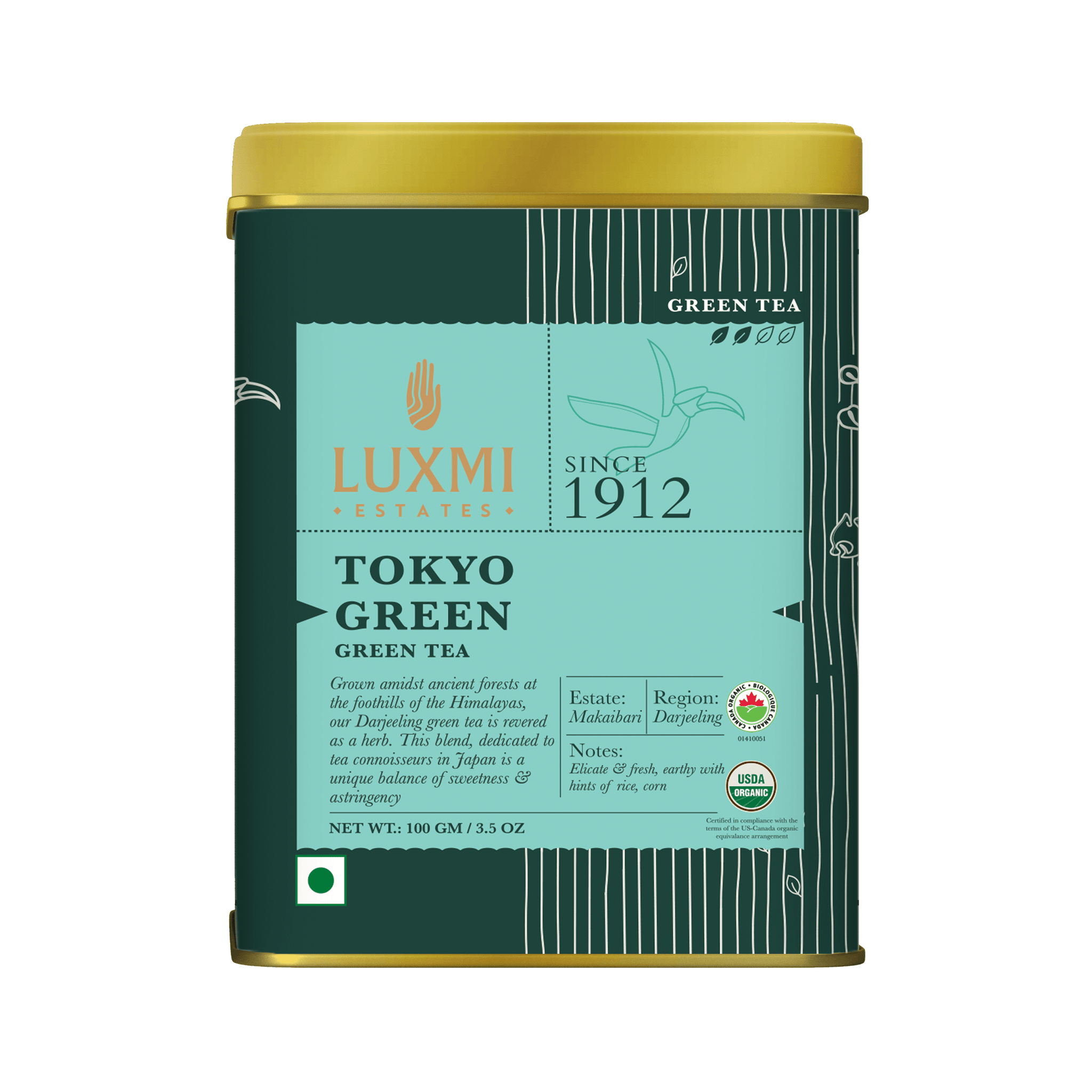 Tokyo Green | 100 gm | Organic Green Tea - Luxmi Estates