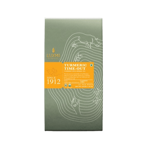 Turmeric Time - Out | 25 Tea Bags | Organic Herbal Tea - Luxmi Estates