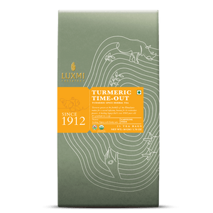 Turmeric Time - Out | 25 Tea Bags | Organic Herbal Tea - Luxmi Estates