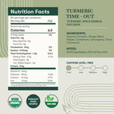 Turmeric Timeout | 50 Tea Bags | Organic Herbal Tea - Luxmi Estates USA