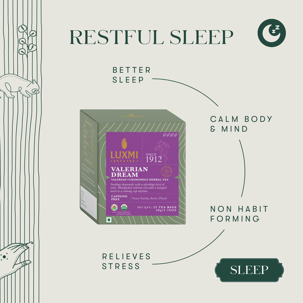 Valerian Dream | 25 Tea Bags | Herbal Tea - Luxmi Estates USA