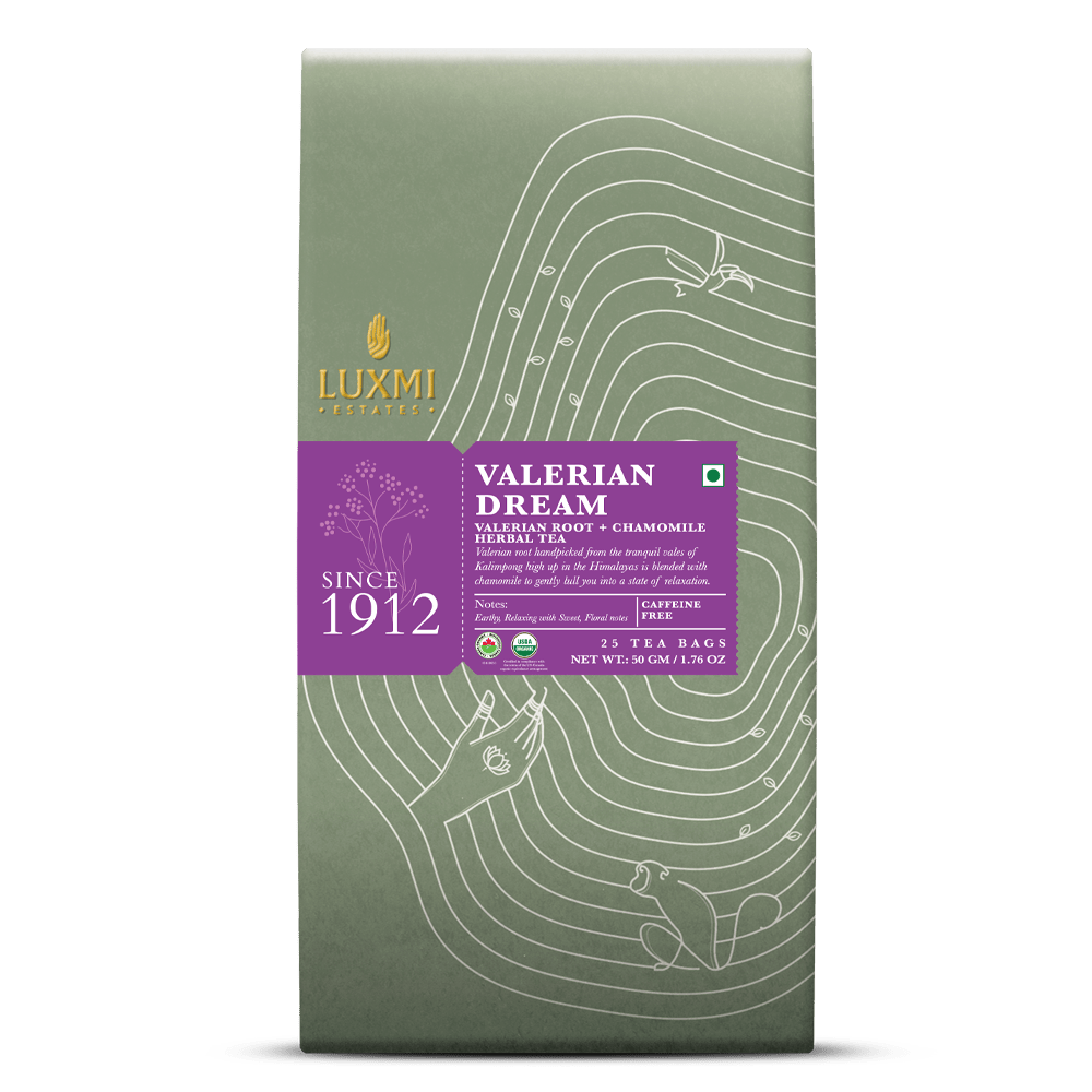 Valerian Dream | 25 Tea Bags | Organic Herbal Tea - Luxmi Estates