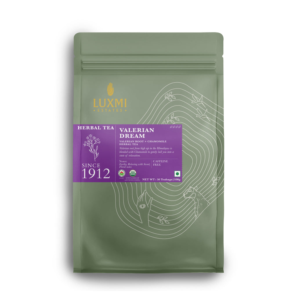 Valerian Dream | 50 Tea Bags | Herbal Tea - Luxmi Estates USA