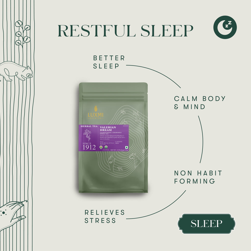Valerian Dream | 50 Tea Bags | Herbal Tea - Luxmi Estates USA