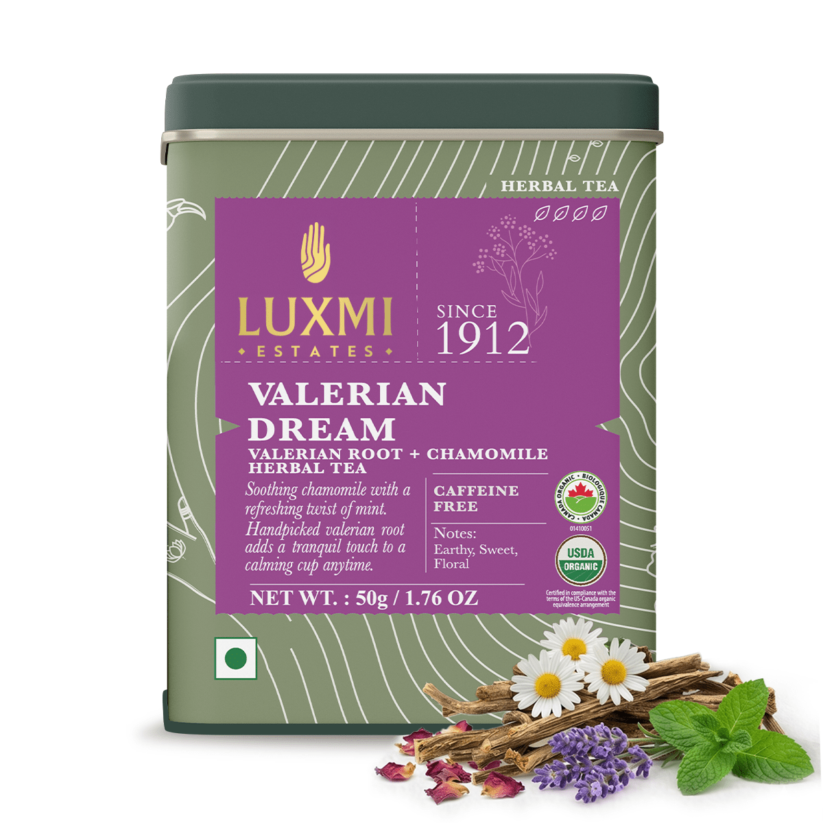 Shop Caffeine Free Sleep Tea - Valerian Tea Bags – Luxmi Estates USA