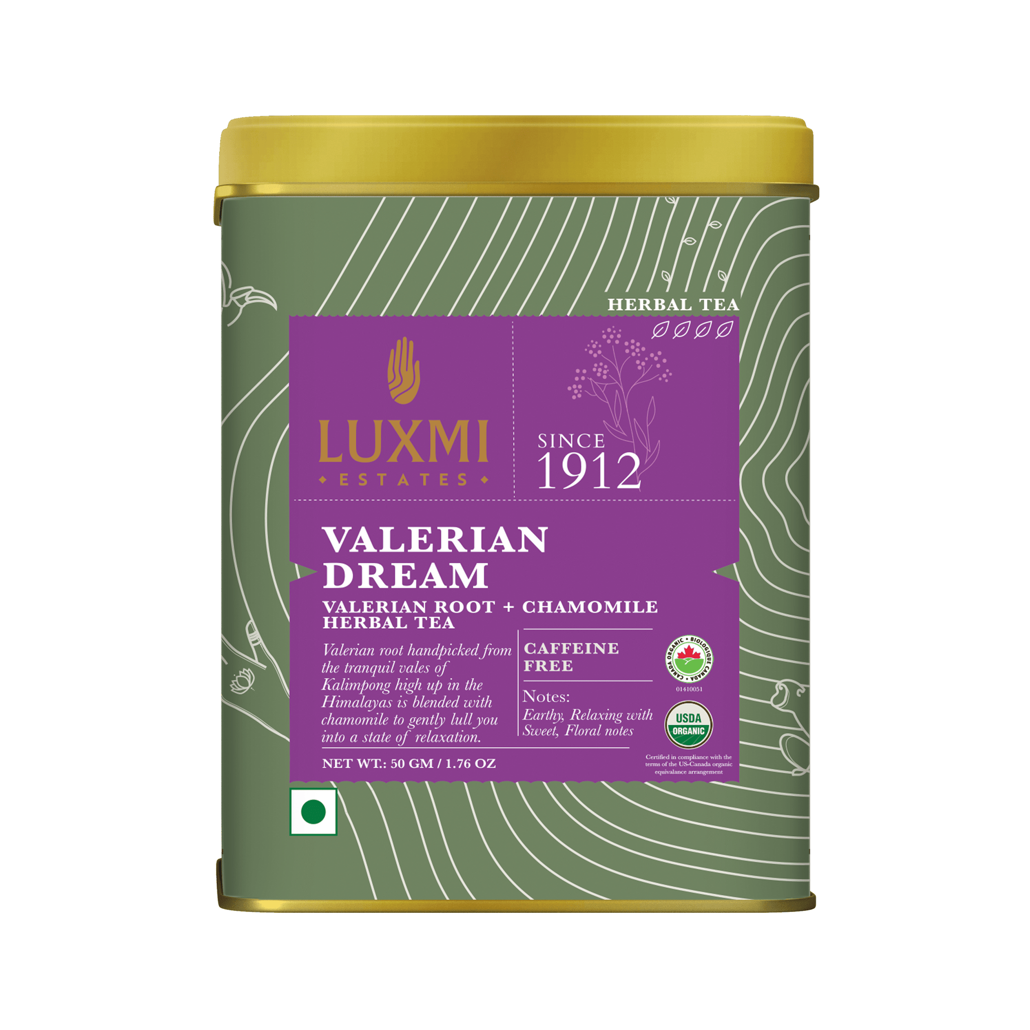 Valerian Tea | 50gm | Valerian Root Tea - Luxmi Estates