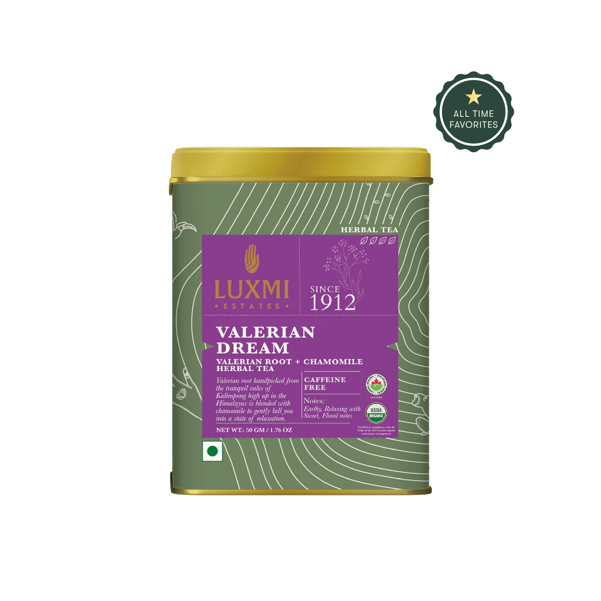 Valerian Tea | 50gm | Valerian Root Tea PACK OF 2 - Luxmi Estates USA