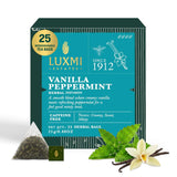 Vanilla Peppermint Tea | 25 Teabags | Herbal Tea - Luxmi Estates USA