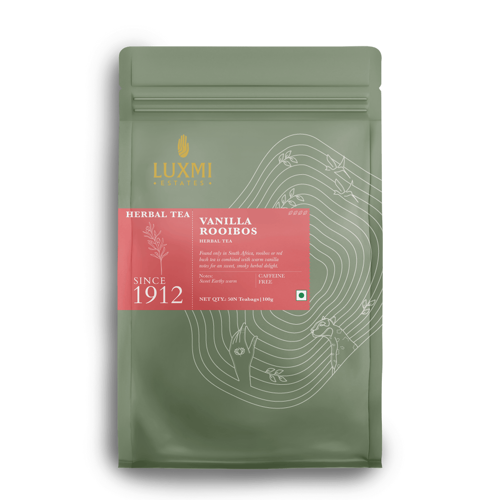 Vanilla Rooibos | 50 Tea Bags | Herbal Tea PACK OF 3 - Luxmi Estates USA