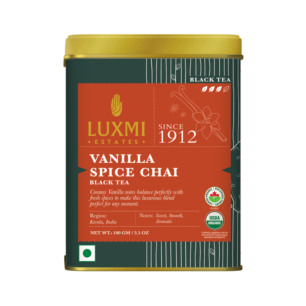 Vanilla Spice Chai | 100gm | Organic Black Tea pack of 1 - Luxmi Estates USA