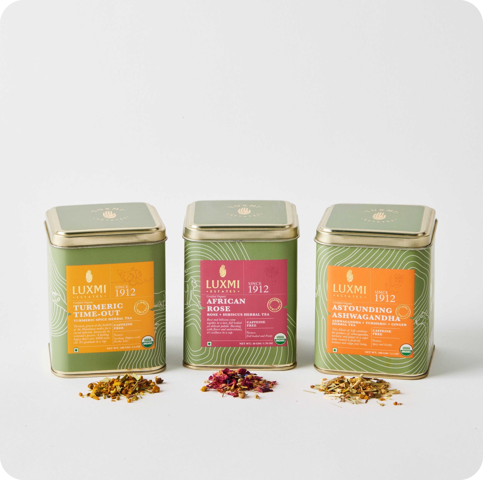 Organic Herbal Tea Collection Loose Leaf - Luxmi Estates